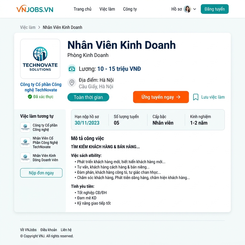 Ứng tuyển việc làm